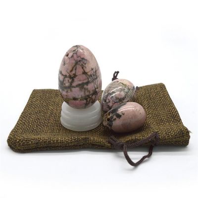 Ejercicio de Kegel Conjunto de huevos Rodonita Piedra de Jade Yoni Masaje para el bienestar emocional de las mujeres
