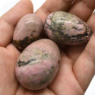 Ejercicio de Kegel Conjunto de huevos Rodonita Piedra de Jade Yoni Masaje para el bienestar emocional de las mujeres