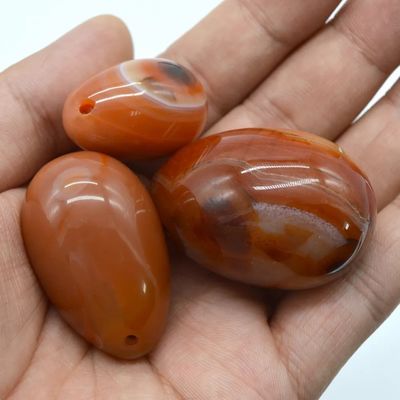 2024 Huevo de yoni de carnelia Rojo de ágata huevo de jade para el endurecimiento vaginal ejercicio terapia de masaje