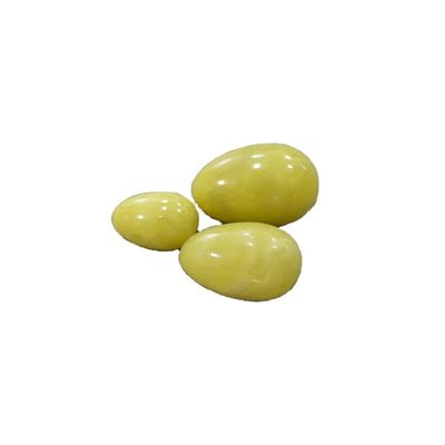 Kegel curativo natural amarillo olivino cuarzo piedra de jade huevos Yoni para el ejercicio vaginal tema de amor y productos calientes