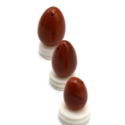Piedra roja Vaginal Yoni Masajista Kegel Ejercicio huevos de jade para mujeres Mejorar la salud del suelo pélvico