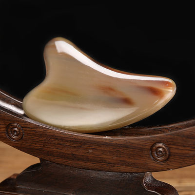 Guía de belleza facial Gua Sha Herramienta Cuerno de toro Tabla de raspado en forma de corazón para el cuidado de la piel del cuerpo y bastón de acupuntura