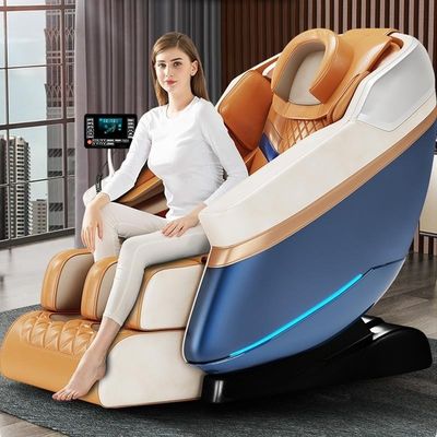 Cuero y esponja de PU Moda de lujo Smart Silla de masaje de cuerpo completo Bolsa de aire automática Masajista para salón de belleza Body Spa