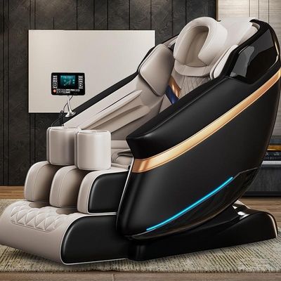 Cuero y esponja de PU Moda de lujo Smart Silla de masaje de cuerpo completo Bolsa de aire automática Masajista para salón de belleza Body Spa