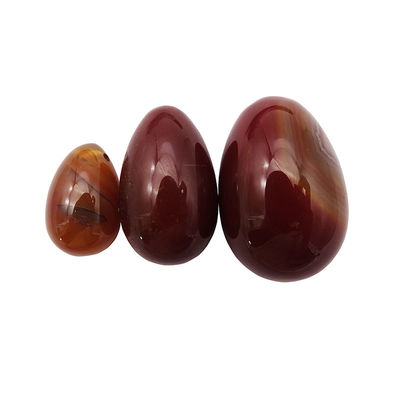 Características regionales Huevos Yoni Rojo Ágata Piedra preciosa natural Huevos de Jade Para mujeres Ejercicio de Kegel