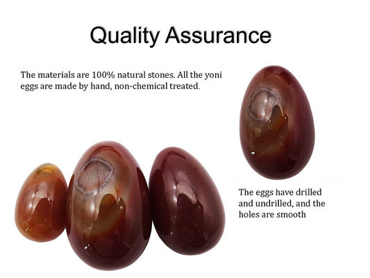 Características regionales Huevos Yoni Rojo Ágata Piedra preciosa natural Huevos de Jade Para mujeres Ejercicio de Kegel