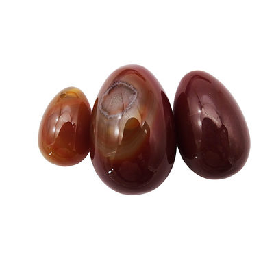 Características regionales Huevos Yoni Rojo Ágata Piedra preciosa natural Huevos de Jade Para mujeres Ejercicio de Kegel