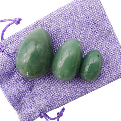 Salud de la mujer huevos de jade natural de aventurina verde para el suelo pélvico y el endurecimiento vaginal