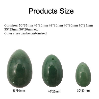 Salud de la mujer huevos de jade natural de aventurina verde para el suelo pélvico y el endurecimiento vaginal