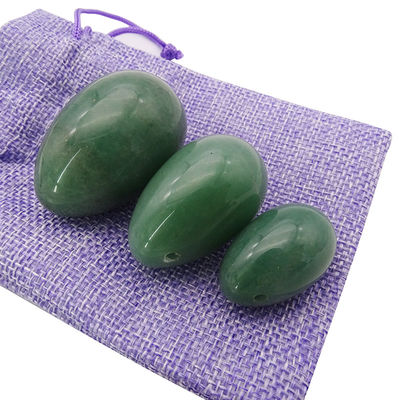 Salud de la mujer huevos de jade natural de aventurina verde para el suelo pélvico y el endurecimiento vaginal