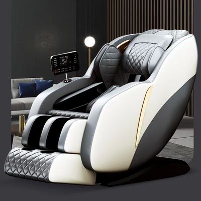 Silla de masaje eléctrico inteligente para todo el cuerpo Masajista automático 4D multifunción Cuidado de la salud del hogar Negro