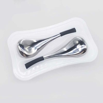 Equipo de masaje Propiedades de acero inoxidable de plata Glóbulos de hielo sirena para la piel de la cara Cuidado de la salud de la piel Spa Cuchara Roller facial 2023