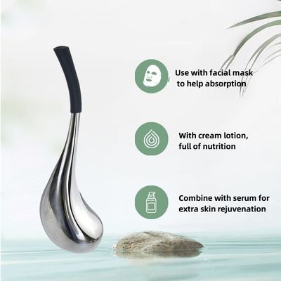 Equipo de masaje Propiedades de acero inoxidable de plata Glóbulos de hielo sirena para la piel de la cara Cuidado de la salud de la piel Spa Cuchara Roller facial 2023