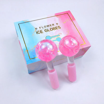 Logotipo personalizado disponibleGlobos de hielo faciales para masaje facial Roller Gua Sha líquido anticongelante para reducir las arrugas de los poros