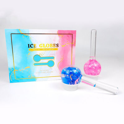Logotipo personalizado disponibleGlobos de hielo faciales para masaje facial Roller Gua Sha líquido anticongelante para reducir las arrugas de los poros