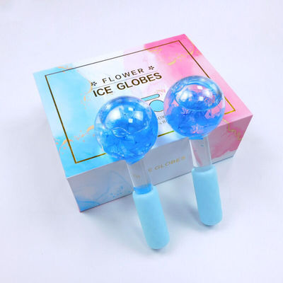 Logotipo personalizado disponibleGlobos de hielo faciales para masaje facial Roller Gua Sha líquido anticongelante para reducir las arrugas de los poros