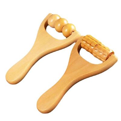 Roller Facial de madera Facial Hierba Madera Masajista para productos de moda Herramientas de belleza para mujer Masaje de la piel de la cara