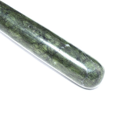 Logotipo personalizado DisponibleD Spikey Natural Xiuyan Jade Facial Guasha Roller Facial Masajista Para Masaje de Piel Gua Sha Herramientas de Belleza Para Mujer