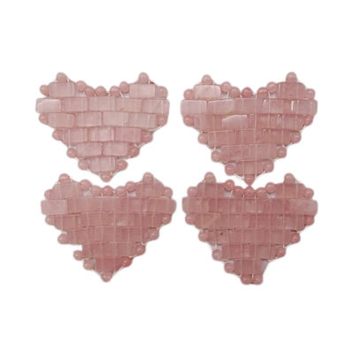 Máscara facial 100% natural de cuarzo rosa Mini cubre los ojos para tratamientos faciales Ojos hinchados Dolores de cabeza Migrañas Ojo/máscara facial para dormir