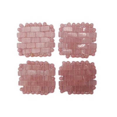 Máscara facial 100% natural de cuarzo rosa Mini cubre los ojos para tratamientos faciales Ojos hinchados Dolores de cabeza Migrañas Ojo/máscara facial para dormir
