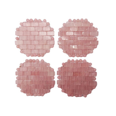 Máscara facial 100% natural de cuarzo rosa Mini cubre los ojos para tratamientos faciales Ojos hinchados Dolores de cabeza Migrañas Ojo/máscara facial para dormir