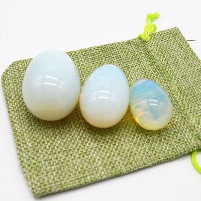 Huevo de Yoni Opalita Ejercicio pélvico Kegel Huevo de Jade para fortalecer los músculos vaginales y masaje con bolas de cristal