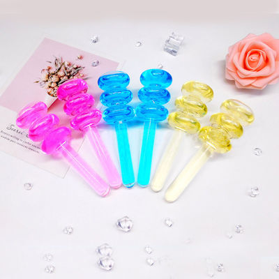 Globos de hielo de belleza en forma de calabaza Globos de enfriamiento con rodillos faciales para la cara Cuello Círculo de ojos Cuidado de la piel Herramientas de masaje Reducen la hinchazón