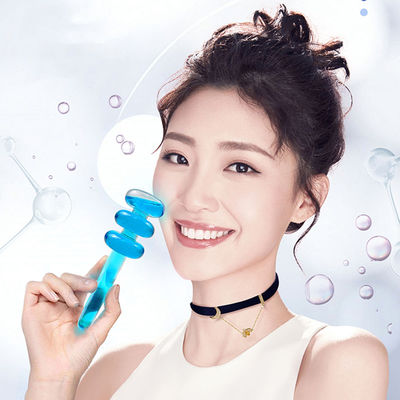 Globos de hielo de belleza en forma de calabaza Globos de enfriamiento con rodillos faciales para la cara Cuello Círculo de ojos Cuidado de la piel Herramientas de masaje Reducen la hinchazón