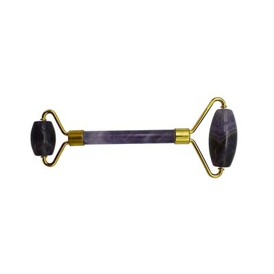 Roller de jade de amatista Guasha Herramientas para el cuidado de la piel del rostro Roller de ojos pequeños para los ojos Cara Gua Sha Masajista para mujeres Roller facial para el cuidado personal Regalos