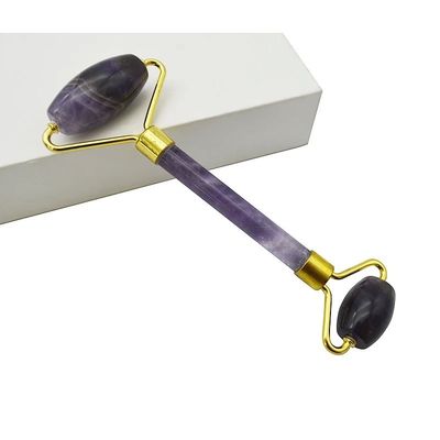 Roller de jade de amatista Guasha Herramientas para el cuidado de la piel del rostro Roller de ojos pequeños para los ojos Cara Gua Sha Masajista para mujeres Roller facial para el cuidado personal Regalos