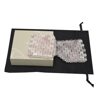 Máscara facial de jade natural de estilo personalizable para belleza y máscara de ojos de cuarzo rosa