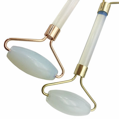 Jade Guasha Roller Tools Opal Jade Facial Roller Gua Sha Masajeador para cara y ojos Alivio de hinchazón Reducción de las arrugas de la piel