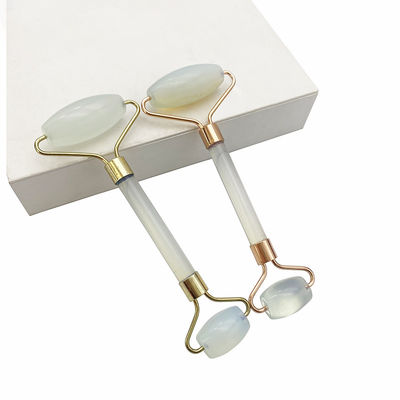 Jade Guasha Roller Tools Opal Jade Facial Roller Gua Sha Masajeador para cara y ojos Alivio de hinchazón Reducción de las arrugas de la piel
