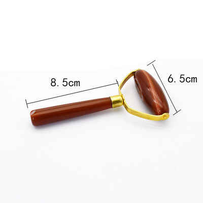 Cara de ágata Gua Sha Roller Cuerpo Cuidado de la piel Piedra Masajeador facial para mujeres para aliviar el estrés y la hinchazón de los ojos