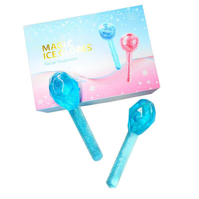 Cara fría Globos de hielo Bolas de hielo Masajeador facial para ojos hinchados y círculos oscuros Logotipo de forma de diamante Logotipo personalizado disponible