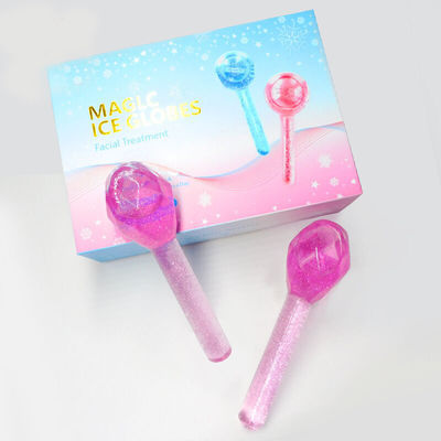 Cara fría Globos de hielo Bolas de hielo Masajeador facial para ojos hinchados y círculos oscuros Logotipo de forma de diamante Logotipo personalizado disponible