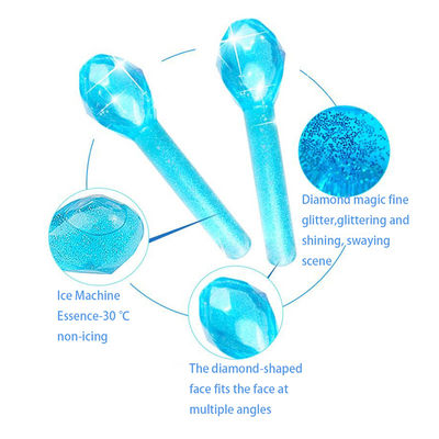 Cara fría Globos de hielo Bolas de hielo Masajeador facial para ojos hinchados y círculos oscuros Logotipo de forma de diamante Logotipo personalizado disponible
