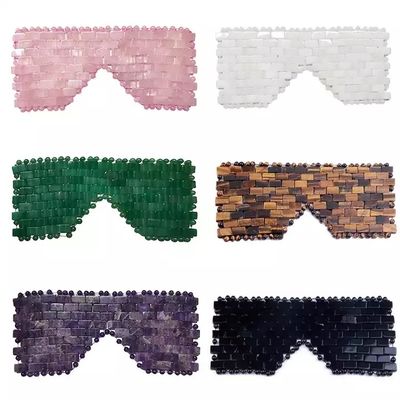Máscara facial de jade natural ecológica de 16*9cm y máscara facial de cuarzo rosa para ojos