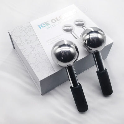 Masajeador facial para enfriar y reducir las ojeras Globos de hielo de acero inoxidable