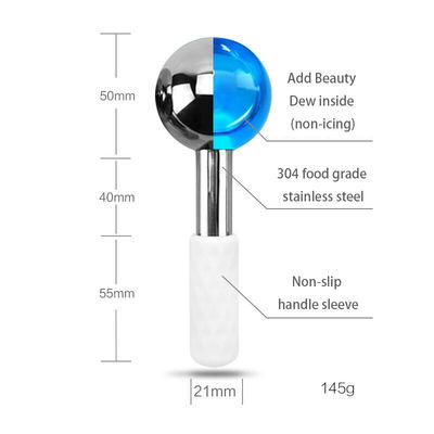 Masajeador facial para enfriar y reducir las ojeras Globos de hielo de acero inoxidable