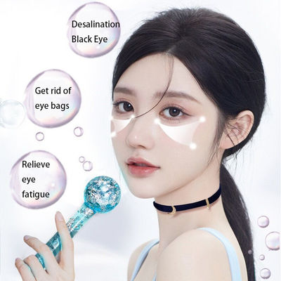 Globos de hielo de enfriamiento 24K Oro Roller de masaje facial para rutinas de belleza diarias para reducir la hinchazón facial y las ojeras