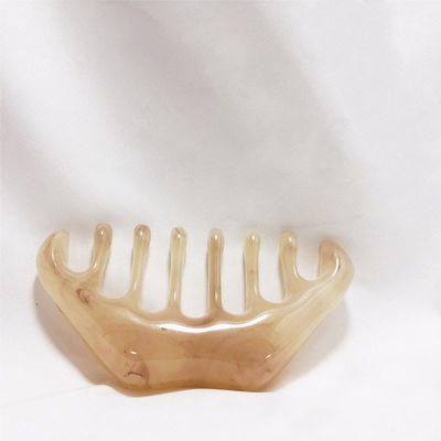 Peinado de masaje de resina Gua Sha certificado ISO9001 para el cuidado del cuero cabelludo y la terapia de acupuntura cera de abeja