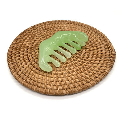 Peinado de masaje de resina Gua Sha certificado ISO9001 para el cuidado del cuero cabelludo y la terapia de acupuntura cera de abeja