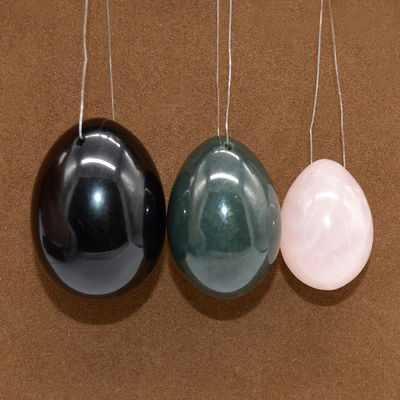 Huevos de Yoni de Jade Verde grabado Nefrita huevos de Jade para el ejercicio vaginal talla Tipo de grabado
