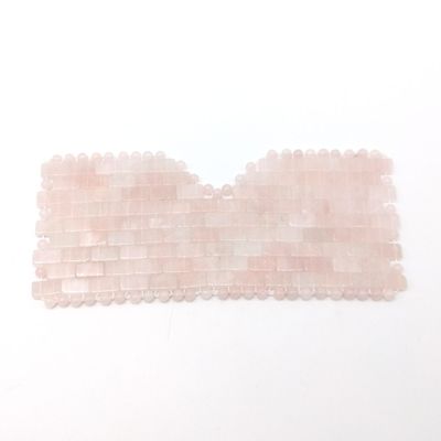 Mascarilla para ojos de cuarzo rosa natural para belleza Mat S