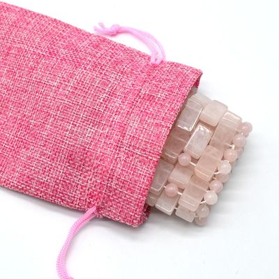 Mascarilla para ojos de cuarzo rosa natural para belleza Mat S