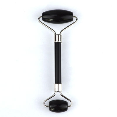 Roller de obsidiana negro natural Guasha masaje facial Gua Sha Roller para la cara Cuello y ojos Roller de jade clásico asequible