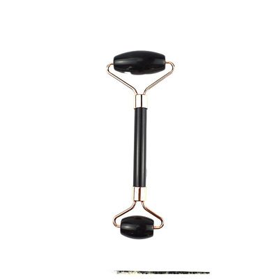 Roller de obsidiana negro natural Guasha masaje facial Gua Sha Roller para la cara Cuello y ojos Roller de jade clásico asequible
