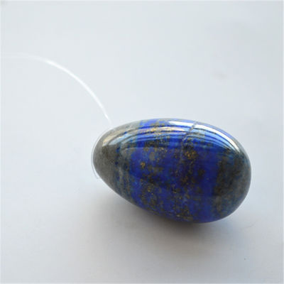 Conjunto de 3 huevos de piedra lapislázuli huevos de Kegel naturales para ejercicios huevos de piedra preciosa Jade Yoni huevos perforados o sin perforar 3 tamaños hechos