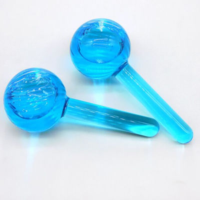 Roller azul para el rostro Masajeadores para la piel fría para el rostro Globos de hielo verdes Dispositivo de masaje de enfriamiento y apretamiento